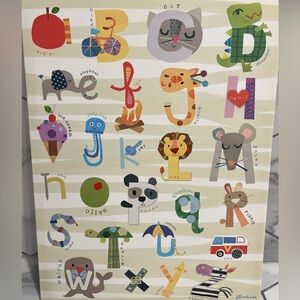 Colorful Alphabet Animal Canvas Art